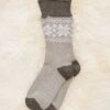 Ladies' Cashmere Cotton Fair Isle Socks