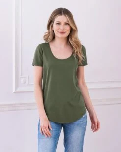 Organic Cotton Short Sleeve T Shirt -Wear Luxe Shop 105071