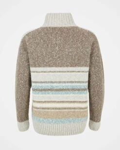 Slub Textured Stripe Sweater -Wear Luxe Shop 105974