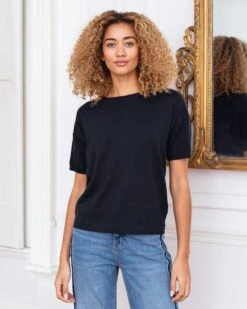 Fine Knit Crew Neck Tee -Wear Luxe Shop 106721 1