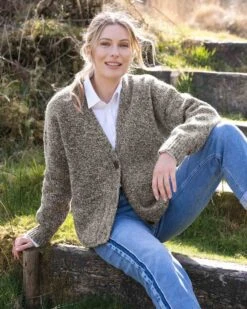 Alpaca Tweed Cardigan