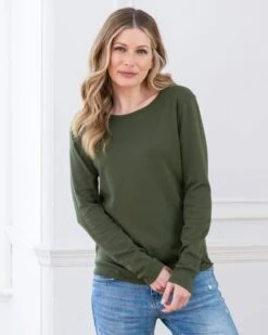 Organic Cotton Long Sleeve T Shirt -Wear Luxe Shop 107081