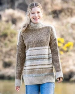 Slub Textured Stripe Sweater -Wear Luxe Shop 107906