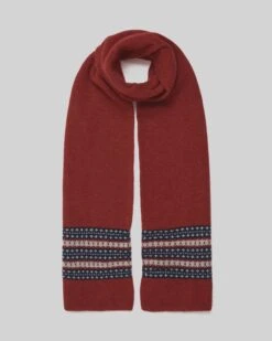 Lambswool Fair Isle Scarf -Wear Luxe Shop 109298