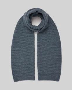 Lambswool Moss Stitch Scarf -Wear Luxe Shop 109343