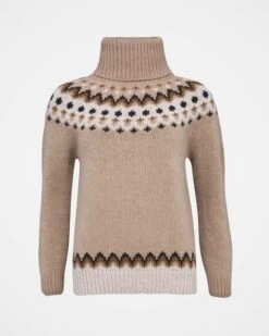 Fair Isle Turtleneck Sweater -Wear Luxe Shop 123207