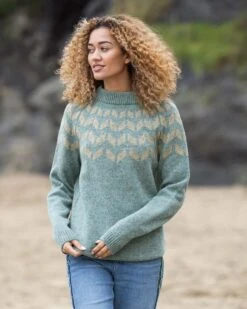 Shetland Chevron Yoke Sweater -Wear Luxe Shop 124349