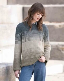 Gradient Stripe Sweater -Wear Luxe Shop 124396