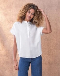 Half Placket Blouse -Wear Luxe Shop 124410 1