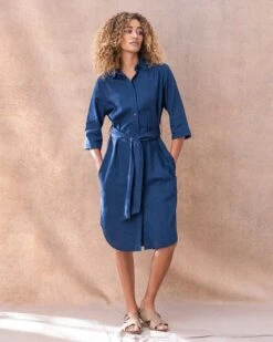 Linen/Cotton Shirt Dress 6 Linen/Cotton Shirt Dress -Wear Luxe Shop 124419