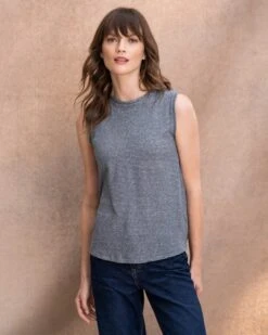 Linen/Cotton Tank Top -Wear Luxe Shop 124464