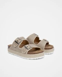 Jute Double Buckle Sandals -Wear Luxe Shop 124747