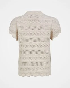 Cotton Crochet Stitch Top -Wear Luxe Shop 124817