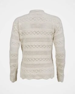 Cotton Crochet Stitch Cardigan -Wear Luxe Shop 124839