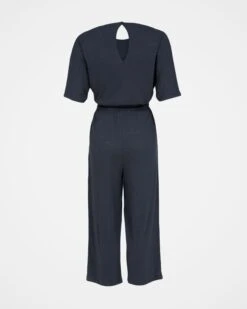 Linen/Organic Cotton Short Sleeve Jumpsuit -Wear Luxe Shop 124965