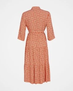 Tiered Midi Shirt Dress -Wear Luxe Shop 125022