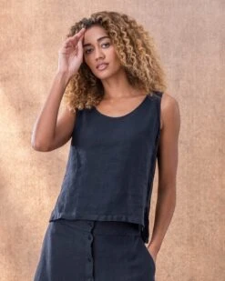 Linen Sleeveless Top