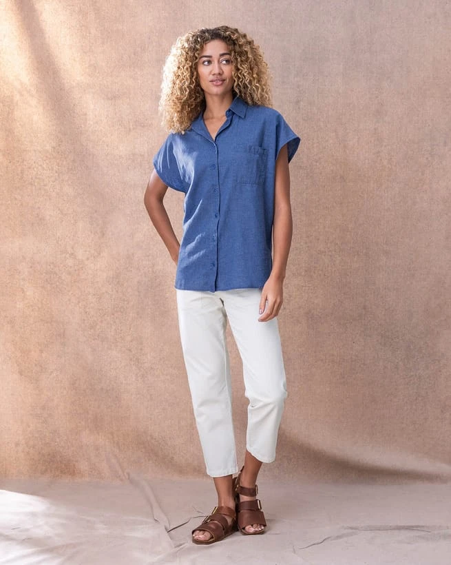 Linen/Cotton Drape Shirt 3 Linen/Cotton Drape Shirt - Image 3