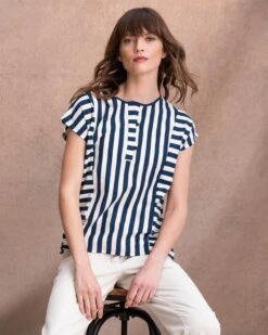 Cutabout Stripe Jersey Top -Wear Luxe Shop 126032