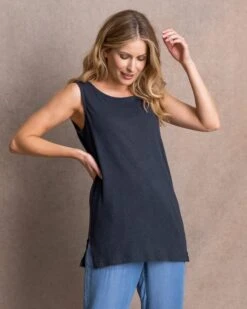 Linen/Organic Cotton Scoop Neck Tunic