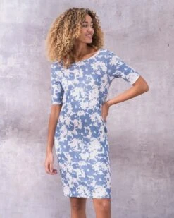 Linen/Cotton Knee Length Dress -Wear Luxe Shop 128368