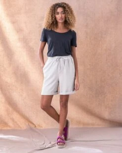 Lyocell Linen Shorts -Wear Luxe Shop 128415
