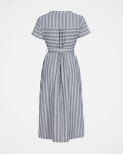 Organic Cotton/Linen Button Through Dress 7 Organic Cotton/Linen Button Through Dress -Wear Luxe Shop 128642