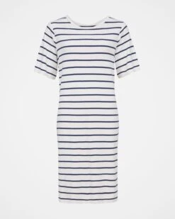 Organic Cotton T-Shirt Knee Length Dress -Wear Luxe Shop 128665