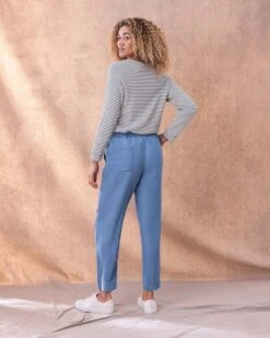 Chambray Woven Jogger -Wear Luxe Shop 129049