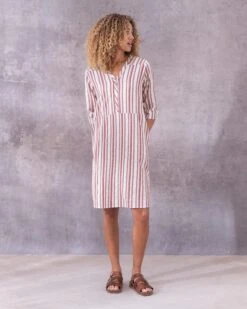 Striped Knee Length Dress -Wear Luxe Shop 129737