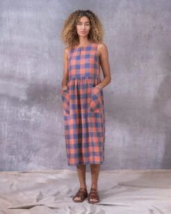 Button Detail Midi Dress -Wear Luxe Shop 129749