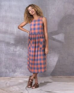 Button Detail Midi Dress