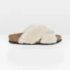 Shearling Crossover Sandals