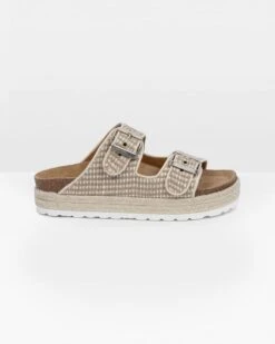 Jute Double Buckle Sandals