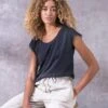 Organic Cotton Jersey Loop Trim Top