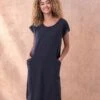 Organic Cotton Loop Trim Jersey Dress