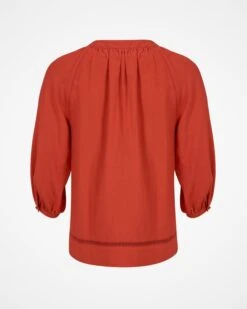 Ladder Trim Tie Neck Blouse 7 Ladder Trim Tie Neck Blouse -Wear Luxe Shop 131174