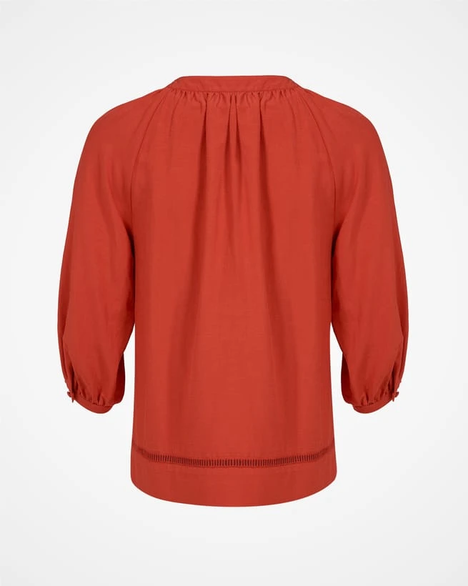 Ladder Trim Tie Neck Blouse 4 Ladder Trim Tie Neck Blouse - Image 4