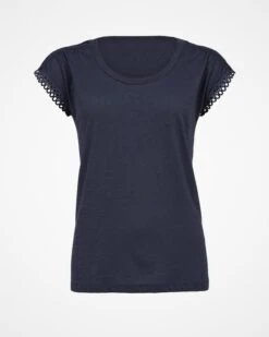 Organic Cotton Jersey Loop Trim Top -Wear Luxe Shop 131189
