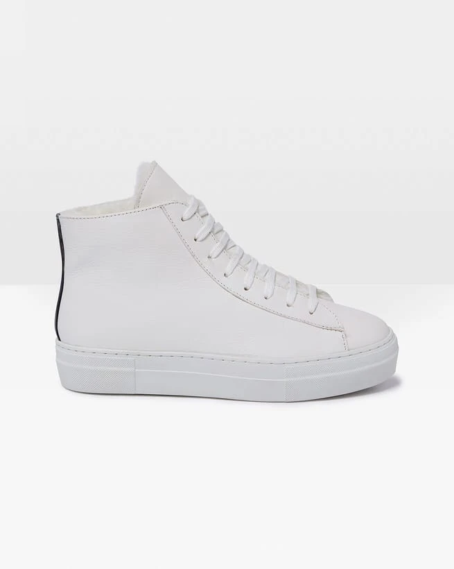Shearling Lined High Top Sneakers 1 Shearling Lined High Top Sneakers