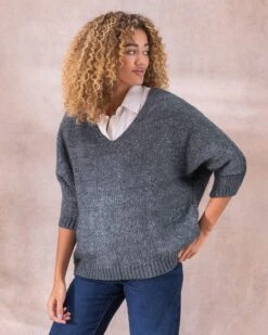 Luxe V Neck Sweater -Wear Luxe Shop 131245 1