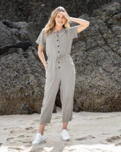 Short Sleeve Jumpsuit -Wear Luxe Shop 136589