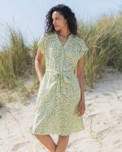 Button Through Knee Length Dress -Wear Luxe Shop 137637