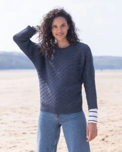 Organic Cotton Wave Stitch Sweater