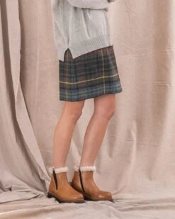 Sheepskin Trim Chunky Chelsea Boots