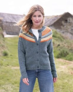 Shetland Statement Yoke Cardigan