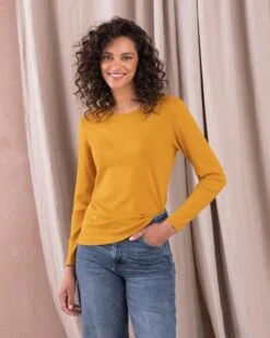Organic Cotton Long Sleeve T Shirt -Wear Luxe Shop 142121