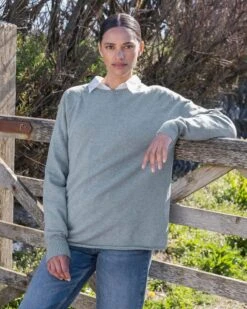 Geelong Slouch Crew Neck Sweater -Wear Luxe Shop 142153