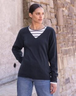 Geelong Slouch V Neck Sweater -Wear Luxe Shop 142168