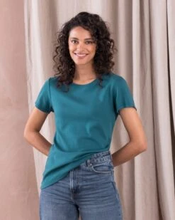 Organic Cotton Short Sleeve Crew Neck T Shirt -Wear Luxe Shop 142207